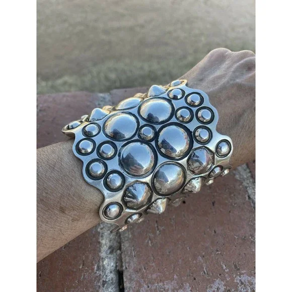 Navajo Sterling Silver Cuff Bracelet By Cody Willie Signed & Stamped - Picture 7 of 8